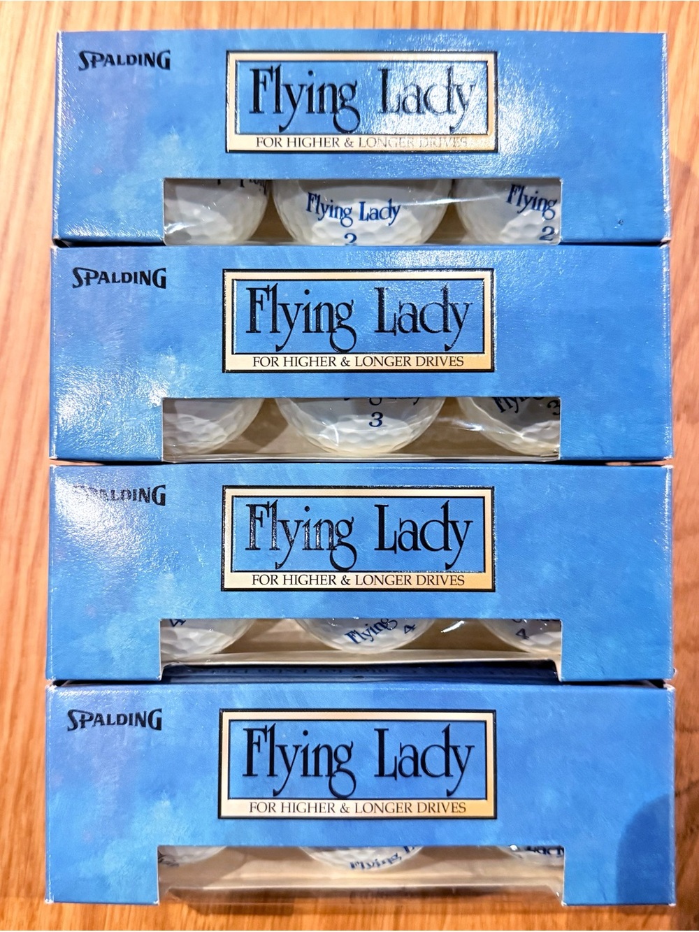 12 Spalding Flying Lady White Golf Balls 4 Sleeves Vintage